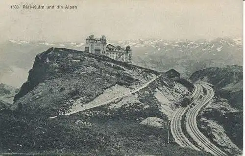 PC27057 Rigi Kulm und die Alpen. Kilchberg. Nr. 1533. 1911