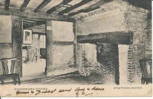 PC30510 Shakespeares Küche. Stratford auf Avon. Nr. 1279. 1903