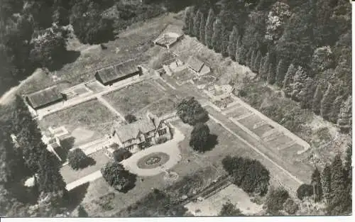 PC25817 Chedworth römische Villa. Gloucestershire. Luftaufnahme. Photochrom