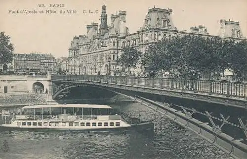 PC31283 Paris. Pont d Arcole und Rathaus. C. L. C. Nr. 83