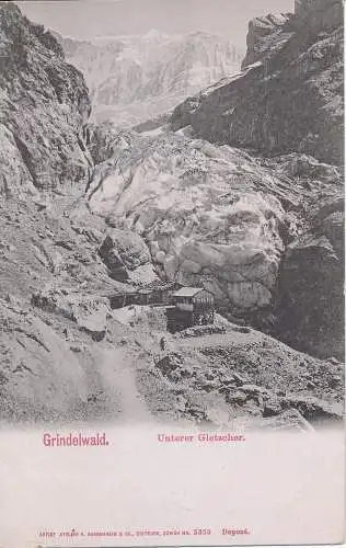 PC31262 Grindelwald. Unterer Gletscher. H. Guggenheim. Kaution