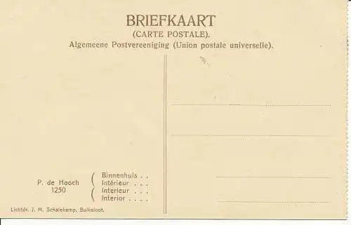 PC32379 P. von Hooch 1250. Innenraum. J.M. Schalekamp