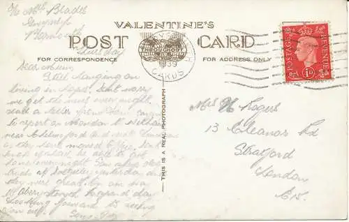 PC32729 Penmaenpool. Valentinstag. Nr. 37856. RP. 1939