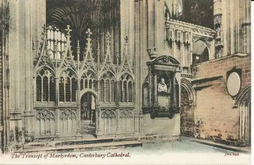 PC28112 Das Querschiff des Martyriums. Kathedrale von Canterbury. JWS 625