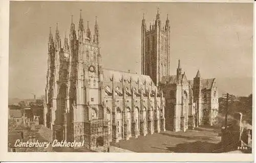 PC32505 Kathedrale von Canterbury. Fotopräzigkeit. Englische Serie. Nr. 3432