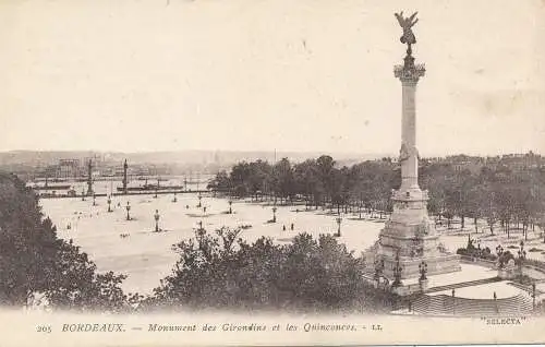 PC31152 Bordeaux. Denkmal der Girondisten und Quinconces. Levy und Neurdein Reu