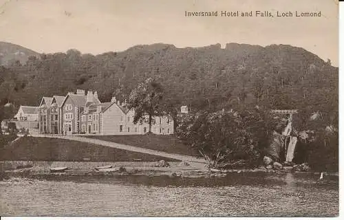 PC25245 Inversnaid Hotel and Falls. Loch Lomond. Valentinstag. Nr. 07512