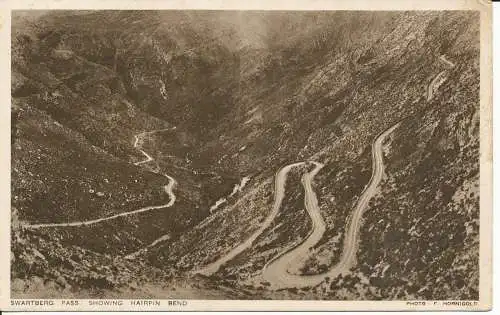 PC24968 Swartberg Pass. Mit Haarnadelbiegung. F. Hornigold. 1934