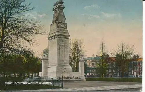 PC25549 Southampton. Kriegsdenkmal. 1923