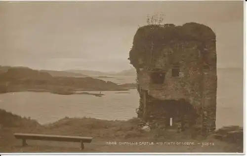 PC35012 Dunollie Castle und Firth of Lorne. Judges Ltd. Nr. 3883. RP