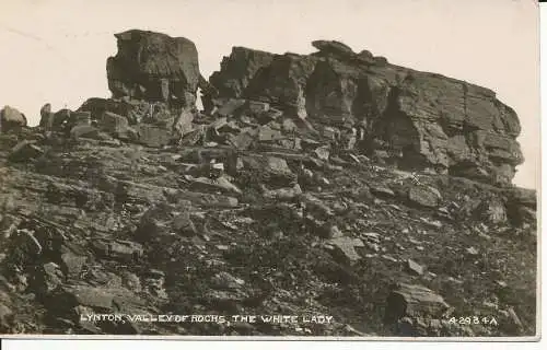 PC32635 Lynton Valley of Rocks. Die weiße Dame. Photochrom. Nr. 42934A. 1936
