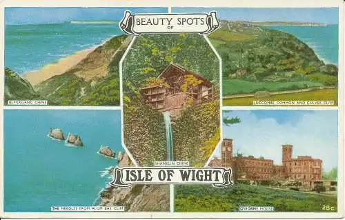 PC32654 Beauty Spots of Isle of Wight. Multi-View. Nr. 28c. 1961