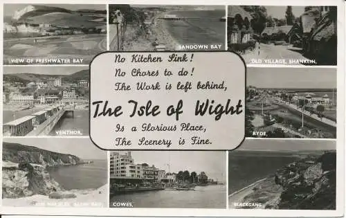 PC30850 Die Isle of Wight. Multi-View. In der Nähe. RP. 1962