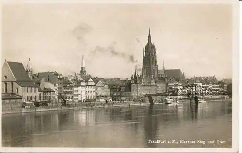 PC27058 Frankfurt a. M. Eiserner Steg und Dom. M. Jacobs. Nr. 64