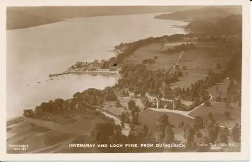 PC25329 Inveraray und Loch Fyne von Duniquaich. Tuck. RP