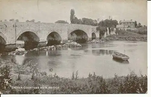 PC30899 Exeter Gräfin Weir Brücke. Photochrom. 1907