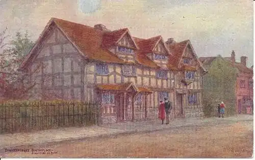 PC24173 Shakespeares Geburtshaus. Stratford on Avon. Lachs. Nr. 2959