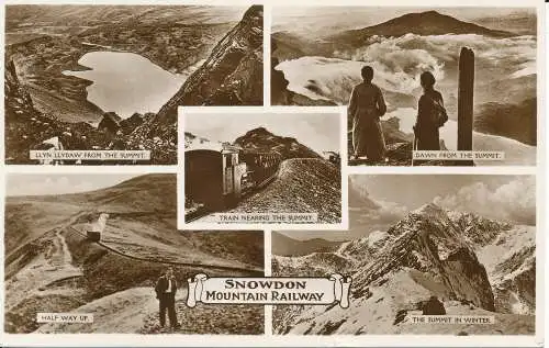 PC29283 Snowdon Mountain Railway. Multi-View. RP. 1955