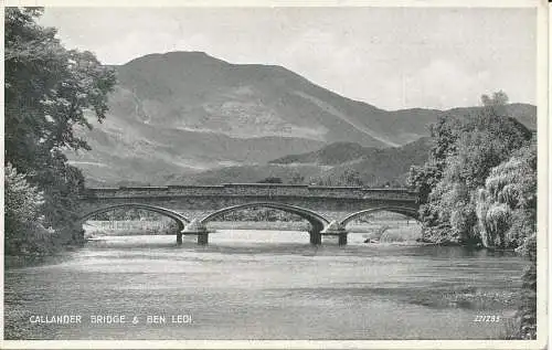 PC32725 Callander Bridge und Ben Ledi. Valentinstag. Silber. Nr. 221285