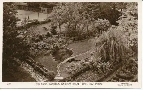 PC25620 The Rock Gardens. Garden House Hotel. Cambridge. Stearns. RP