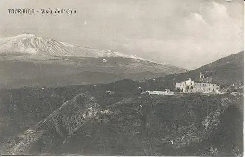 PC28214 Taormina. Blick auf den Ätna. Galifi Crupi. 1913