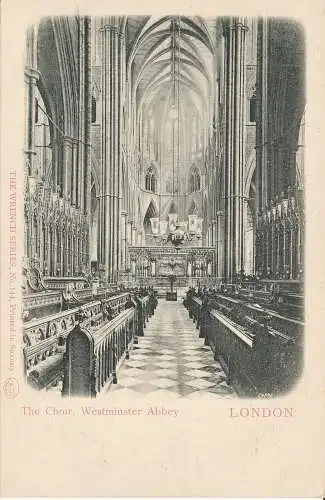 PC29134 Der Chor. Westminster Abbey. London. Schraubenschlüssel. Nr. 144