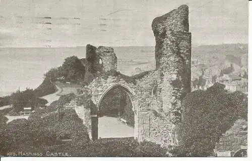 PC33106 Hastings Castle. Lachs. Sepio. 1923