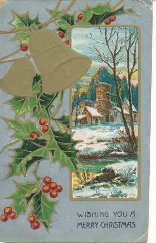PC24073 Grußkarte. Ich wünsche Ihnen frohe Weihnachten. 1910