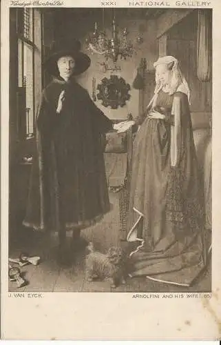 PC28509 Arnolfini und seine Frau. J. Van Eyck. Nationalgalerie. Vandyck Drucker