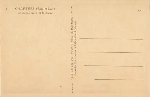 PC28682 Chartres. Das Nordportal und der Pfeil. Yvon