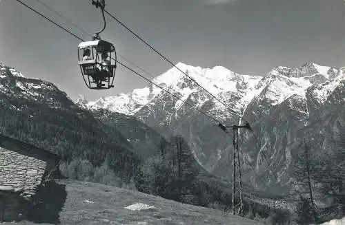 PC31127 Grachen. Wallis. Sesselbahn Grachen. Hannigalp Matterhorn. Weisshorn. Bi