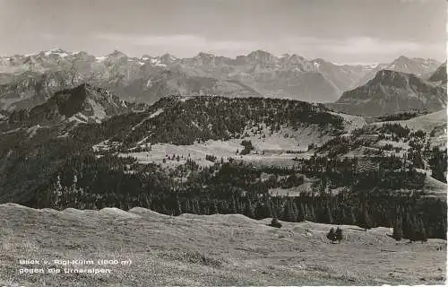 PC28408 Blick v. Rigi Kulm 1800m Gegen die Urneralpen. 1955