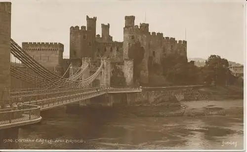 PC35053 Conway Castle und Brücke. Judges Ltd. Nr. 1924. RP