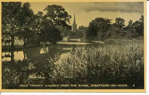 PC26200 Dreifaltigkeitskirche vom Fluss. Stratford on Avon