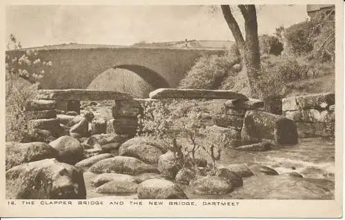 PC32569 Die Klatschbrücke und die neue Brücke. Dartmeet. RA. Nr. 16