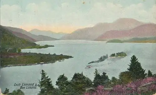 PC27212 Loch Lomond und Ben Lomond. Valentinstag. 1911