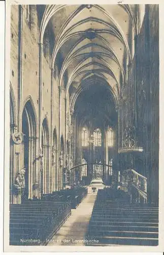 PC31467 Nürnberg. Inneres der Lorenzkirche. A. Zemsch. RP