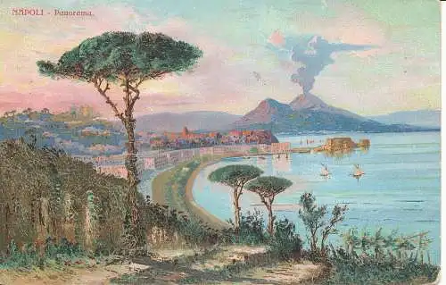 PC27059 Neapel. Panorama. Hildesheimer. Nr. 5166. 1906