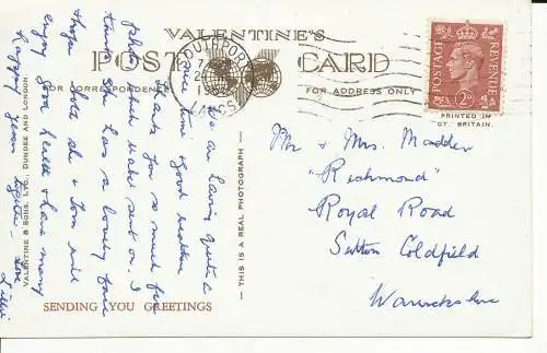 PC25399 Die Promenade. Southport. Valentinstag. RP. 1951