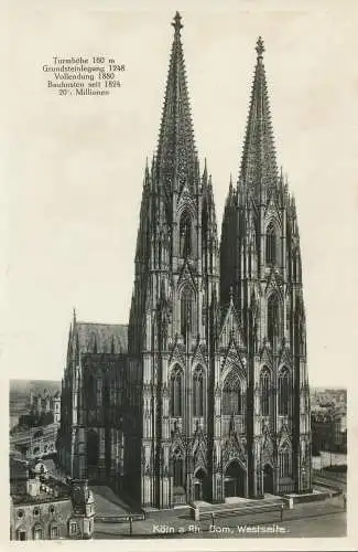 PC31061 Koln a. Rh. Dom. Westseite. H. Worringen. RP