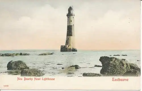 PC24358 Neuer Leuchtturm mit Strandkopf. Eastbourne. Stengel. Nr. 14766