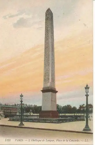 PC27307 Paris. Der Obelisk von Luqsor. Place de la Concorde. LL. Nr. 1131