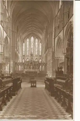 PC24314 Der Chor. Kathedrale von Worcester. Walter Scott. Nr. LL 351. RP