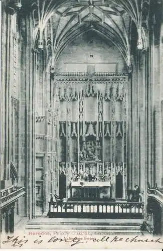 PC32840 Reredos Prioratskirche. Christchurch. Valentinstag. 1903