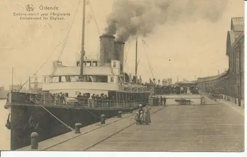 PC31509 Ostende. Einschiffung nach England. Ern. Thill. Serie 13. Nr. 26