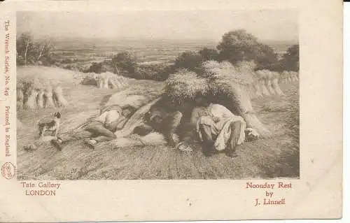 PC29324 Mittagsruhe von J. Linnell. Tate Gallery. London. Schraubenschlüssel. Nr. 849. 1913