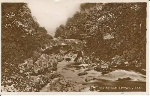 PC29344 Ledr-Brücke. Bettws Y Coed. Excel. RP. 1934