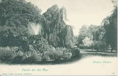 PC31445 Partie an der Oos. Baden Baden. Edm. von. König. Nr. 516