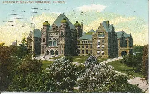 PC27104 Parlamentsgebäude in Ontario. Toronto. W.G. Macfarlane. 1909