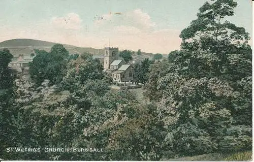 PC32620 St. Wilfrids Kirche. Burnsall. Schreibwaren. 1907